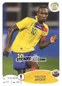 Cromo Walter Ayoví - Road to 2014 FIFA World Cup Brazil - Panini