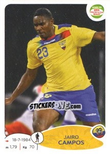 Sticker Jairo Campos - Road to 2014 FIFA World Cup Brazil n. 191 - Panini