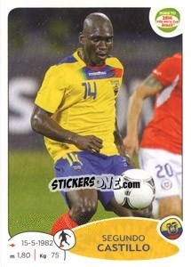 Sticker Segundo Castillo - Road to 2014 FIFA World Cup Brazil n. 195 - Panini