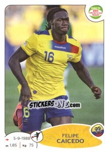 Sticker Felipe Caicedo - Road to 2014 FIFA World Cup Brazil - Panini