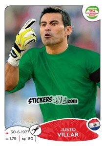 Cromo Justo Villar - Road to 2014 FIFA World Cup Brazil - Panini