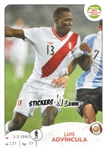 Sticker Luis Advincula - Road to 2014 FIFA World Cup Brazil - Panini