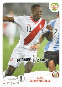 Cromo Luis Advincula - Road to 2014 FIFA World Cup Brazil - Panini