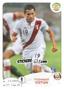 Sticker Yoshimar Yotún - Road to 2014 FIFA World Cup Brazil n. 219 - Panini