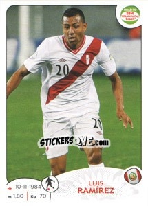 Sticker Luis Ramirez - Road to 2014 FIFA World Cup Brazil n. 223 - Panini