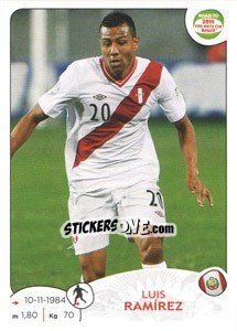 Sticker Luis Ramirez - Road to 2014 FIFA World Cup Brazil - Panini