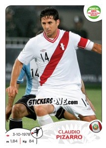 Figurina Claudio Pizarro - Road to 2014 FIFA World Cup Brazil - Panini