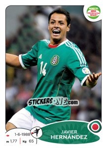 Sticker Javier Hernández - Road to 2014 FIFA World Cup Brazil n. 254 - Panini