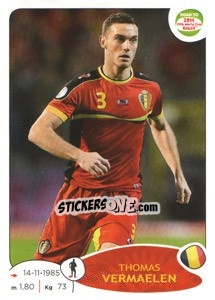 Sticker Thomas Vermaelen - Road to 2014 FIFA World Cup Brazil n. 258 - Panini