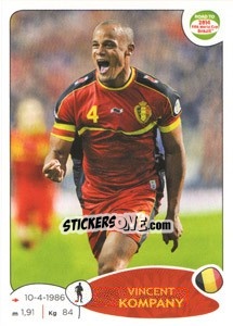 Cromo Vincent Kompany - Road to 2014 FIFA World Cup Brazil - Panini