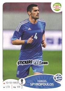 Sticker Nikos Spyropoulos - Road to 2014 FIFA World Cup Brazil n. 275 - Panini