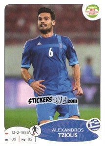 Sticker Alexandros Tziolis - Road to 2014 FIFA World Cup Brazil - Panini