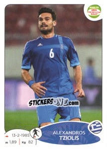 Figurina Alexandros Tziolis - Road to 2014 FIFA World Cup Brazil - Panini