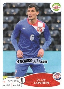 Sticker Dejan Lovren - Road to 2014 FIFA World Cup Brazil - Panini