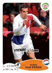 Sticker Robin van Persie - Road to 2014 FIFA World Cup Brazil n. 312 - Panini