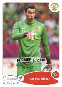 Sticker Rui Patrício - Road to 2014 FIFA World Cup Brazil n. 313 - Panini