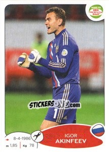 Figurina Igor Akinfeev - Road to 2014 FIFA World Cup Brazil - Panini