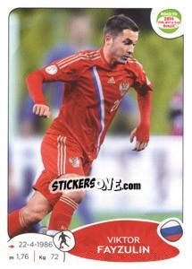 Sticker Viktor Fayzulin - Road to 2014 FIFA World Cup Brazil n. 335 - Panini
