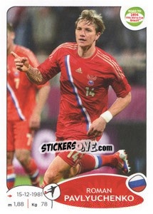 Sticker Roman Pavlyuchenko - Road to 2014 FIFA World Cup Brazil - Panini