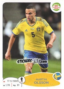 Sticker Martin Olsson - Road to 2014 FIFA World Cup Brazil n. 343 - Panini