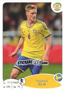 Figurina Rasmus Elm - Road to 2014 FIFA World Cup Brazil - Panini