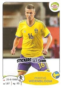 Cromo Pontus Wernbloom - Road to 2014 FIFA World Cup Brazil - Panini