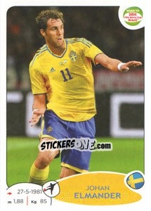 Sticker Johan Elmander - Road to 2014 FIFA World Cup Brazil - Panini
