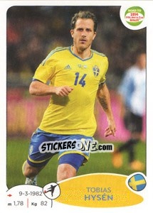 Sticker Tobias Hysén - Road to 2014 FIFA World Cup Brazil - Panini