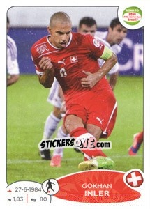 Sticker Gökhan Inler - Road to 2014 FIFA World Cup Brazil n. 363 - Panini