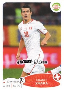 Sticker Granit Xhaka - Road to 2014 FIFA World Cup Brazil n. 365 - Panini