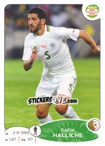 Figurina Rafik Halliche - Road to 2014 FIFA World Cup Brazil - Panini