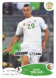 Sticker Saad Tedjar - Road to 2014 FIFA World Cup Brazil - Panini