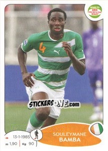 Sticker Souleymane Bamba - Road to 2014 FIFA World Cup Brazil - Panini