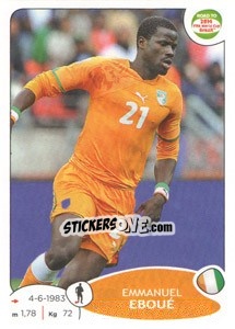 Figurina Emmanuel Eboué - Road to 2014 FIFA World Cup Brazil - Panini