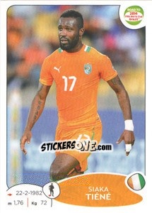 Sticker Siaka Tiéné - Road to 2014 FIFA World Cup Brazil - Panini