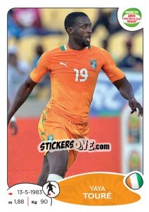 Sticker Yaya Touré - Road to 2014 FIFA World Cup Brazil n. 391 - Panini