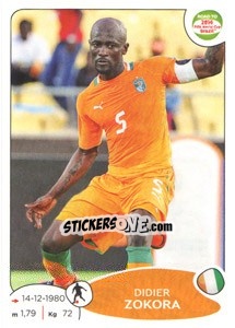 Sticker Didier Zokora - Road to 2014 FIFA World Cup Brazil - Panini