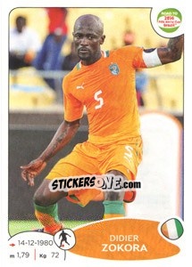 Figurina Didier Zokora - Road to 2014 FIFA World Cup Brazil - Panini