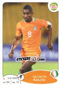 Sticker Salomon Kalou - Road to 2014 FIFA World Cup Brazil n. 395 - Panini