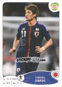 Sticker Hiroki Sakai - Road to 2014 FIFA World Cup Brazil n. 402 - Panini