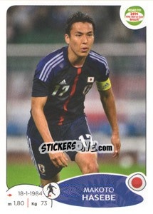 Sticker Makoto Hasebe - Road to 2014 FIFA World Cup Brazil n. 404 - Panini