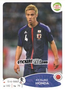 Sticker Keisuke Honda - Road to 2014 FIFA World Cup Brazil n. 405 - Panini