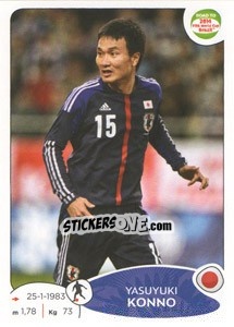 Figurina Yasuyuki Konno - Road to 2014 FIFA World Cup Brazil - Panini