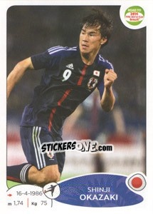 Sticker Shinji Okazaki - Road to 2014 FIFA World Cup Brazil - Panini