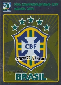Figurina Badge Brazil - FIFA Confederation Cup Brazil 2013 - Panini