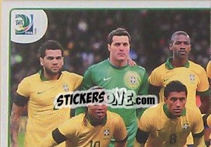 Figurina Team Brazil - FIFA Confederation Cup Brazil 2013 - Panini