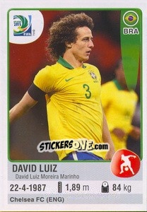 Figurina David Luiz - FIFA Confederation Cup Brazil 2013 - Panini