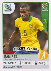 Figurina Ramires - FIFA Confederation Cup Brazil 2013 - Panini