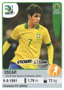 Figurina Oscar - FIFA Confederation Cup Brazil 2013 - Panini