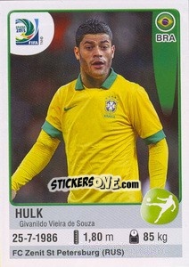 Figurina Hulk - FIFA Confederation Cup Brazil 2013 - Panini